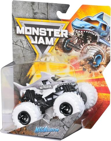 Monster Jam Megalodon Arctic Edition 1:64 Scale Die-Cast Monster Truck, Authentic Official Vehicle by Spin Master in Saudi Arabia