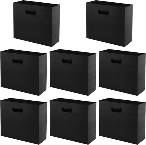 8 Pack Foldable Scrapbook Paper Storage Organizer, 12x12 Scrapbook Paper Storage, Black Plastic File Holder for Photos, Cardstock Magazines in Saudi Arabia