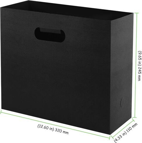 8 Pack Foldable Scrapbook Paper Storage Organizer, 12x12 Scrapbook Paper Storage, Black Plastic File Holder for Photos, Cardstock Magazines in Saudi Arabia