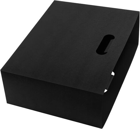 8 Pack Foldable Scrapbook Paper Storage Organizer, 12x12 Scrapbook Paper Storage, Black Plastic File Holder for Photos, Cardstock Magazines in Saudi Arabia