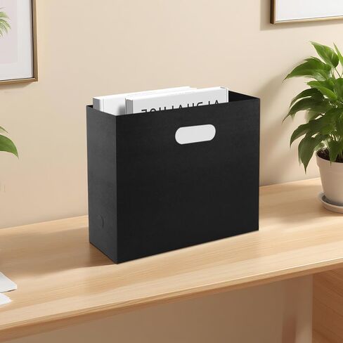 8 Pack Foldable Scrapbook Paper Storage Organizer, 12x12 Scrapbook Paper Storage, Black Plastic File Holder for Photos, Cardstock Magazines in Saudi Arabia