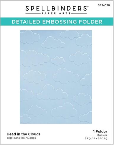 مجلد النقش Spellbinders Head in The Clouds Open Road Collection، أبيض شبه معتم (SES-028) in Saudi Arabia