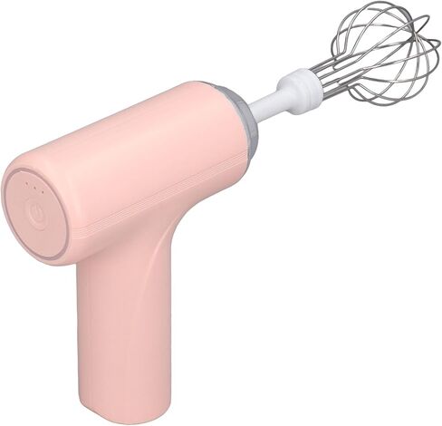 Electric Egg Beater, Cordless Hand Mixer with 2 Metal Mixing Whisk, 3 Speeds Adjustable, for Whipping Cream Butter Stirring Egg Liquid Jam (Pink) in Saudi Arabia