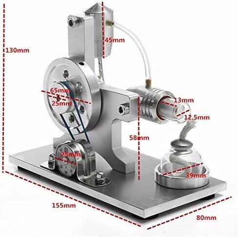 3-5V DIY Mini Silver Stirling Engine Model School Physics Engine Teaching Equipment Educational Tool in Saudi Arabia