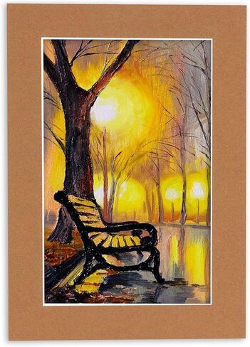 ملصق Palooza مقاس 16 × 20 مقطوع بشكل مشطوف للصور مقاس 11 × 14 - لوح خشب البلوط البني الخالي من الأحماض - للصور والصور والتأطير - سمك 4 طبقات in Saudi Arabia
