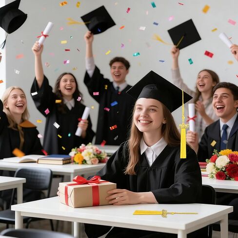 60 Pcs Gold Graduation Cap Tassel Decorations 2026, Grad Tassel Decor with Ornament for Graduation Party Supplies Gifts in Saudi Arabia