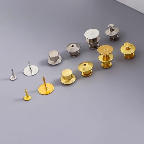 Pin Backs Locking Flat Pin Backs Metal For Insignia Badge Name Tag Dammits Tacks Replacement For DIY, Silver 30Pcs in Saudi Arabia