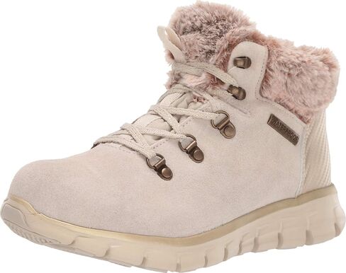 Skechers Women's Synergy Cold Catcher-Short Waterproof Lace Up with Faux Fur Cuff Snow Boot in Kuwait