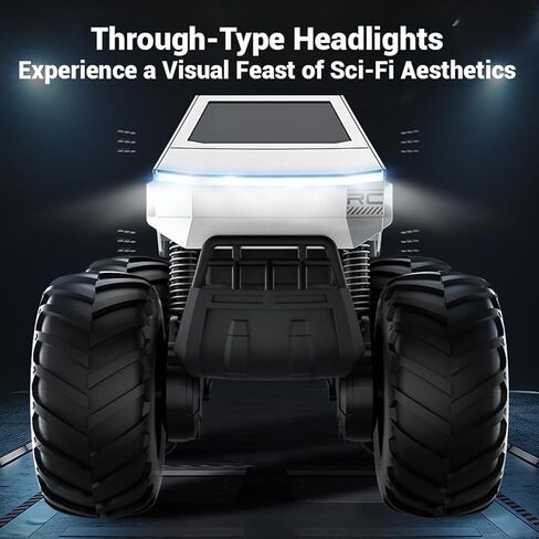 1:16 Cybertruck Remote Control Car, 2.4 GHz 4WD Amphibious Off-Road Pick-up Truck with LED Light, Waterproof Monster Truck Hobby RC Cars Toys for Teen Adults in Saudi Arabia