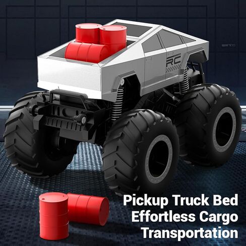 1:16 Cybertruck Remote Control Car, 2.4 GHz 4WD Amphibious Off-Road Pick-up Truck with LED Light, Waterproof Monster Truck Hobby RC Cars Toys for Teen Adults in Saudi Arabia