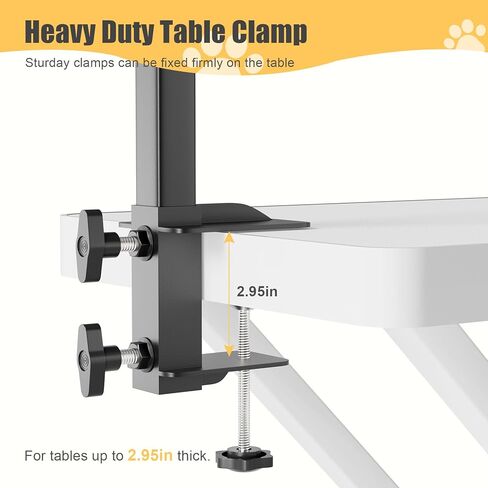 Dog Grooming Table Arm - Adjustable Height & Width, Heavy Duty Dog Grooming Station with 4-Piece Scissors Comb Set, Includes Adjustable Hammock & 2 No-Sit Haunch Holders for Dogs & Cats in Saudi Arabia