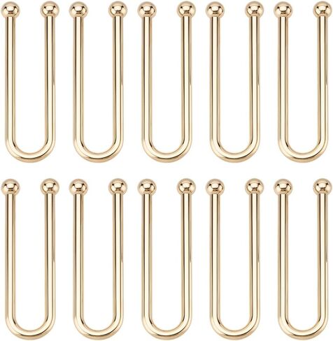 PH PandaHall 10pcs Alloy Bikini Clips U Shape Swimwear Fastener Metal Bikini Pin Buckle Bra Connector Linker Swimwear Front Clasp Replacement for Bikinis Swimsuit Lingerie Costume Accessory, Platinum in Saudi Arabia