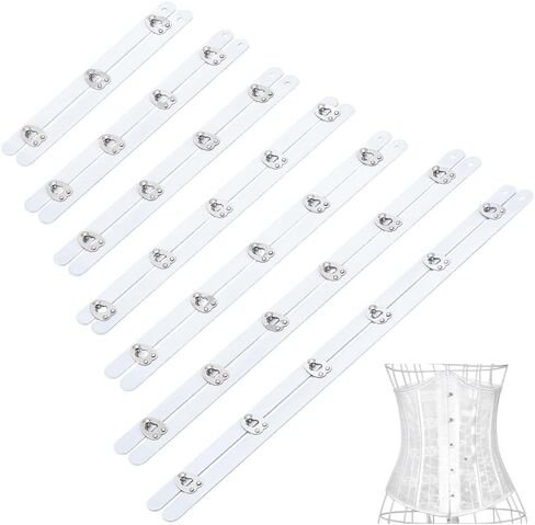 NBEADS 7 Pcs 7 Styles Corset Busks, Spring Iron Stainless Steel Boning Corset Closure Busk Boning Support For Wedding Undergarment Dresses Hook And Eye Closure For Bustier Waist Trainer in Saudi Arabia