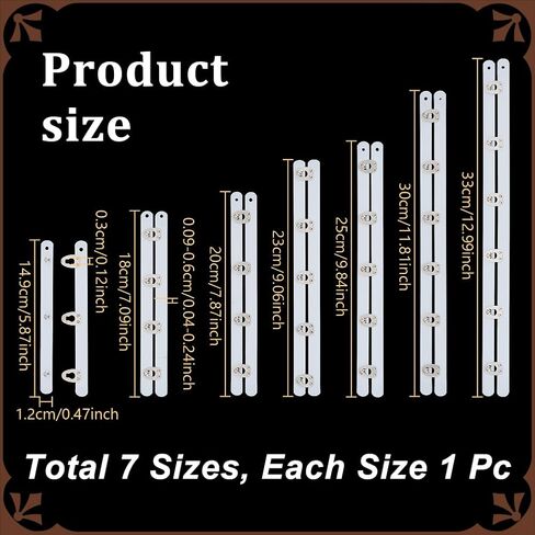 NBEADS 7 Pcs 7 Styles Corset Busks, Spring Iron Stainless Steel Boning Corset Closure Busk Boning Support For Wedding Undergarment Dresses Hook And Eye Closure For Bustier Waist Trainer in Saudi Arabia