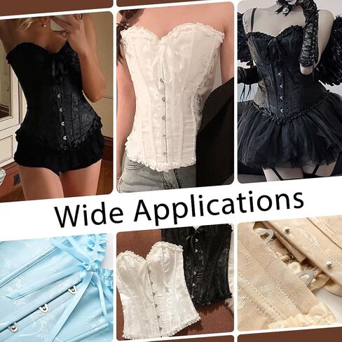 NBEADS 7 Pcs 7 Styles Corset Busks, Spring Iron Stainless Steel Boning Corset Closure Busk Boning Support For Wedding Undergarment Dresses Hook And Eye Closure For Bustier Waist Trainer in Saudi Arabia