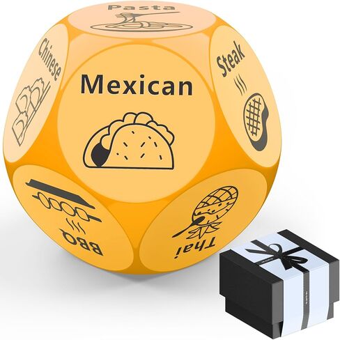 Valentines Day Gifts for Him Her,Stocking Stuffers for Men Women Adults,Date Night Food Dice Couples Gift,Anniversary Birthday Wedding White Elephant Gag Gifts for Boyfriend Girlfriend Husband(Yellow) in Saudi Arabia