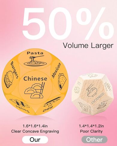 Valentines Day Gifts for Him Her,Stocking Stuffers for Men Women Adults,Date Night Food Dice Couples Gift,Anniversary Birthday Wedding White Elephant Gag Gifts for Boyfriend Girlfriend Husband(Yellow) in Saudi Arabia