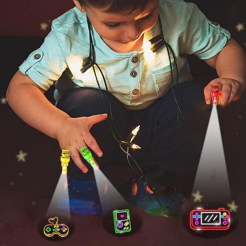 28Pcs Finger Lights Valentines Day Cards, Bulk Valentines Gifts for Kids Classroom Prizes School Gift Exchange Valentine s Day Cards Party Favors for Kids Boys Girls Goodie Bag Stuffers in Kuwait