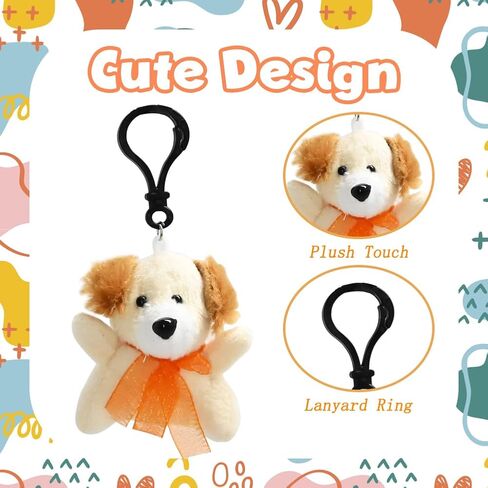 LUKBERA 28 Packs Plush Animals Keychain, Stuffed Animals Keychain Toys for Valentine's Day Easter Egg Fillers Classroom Exchange Gifts Goodie Bag in Kuwait