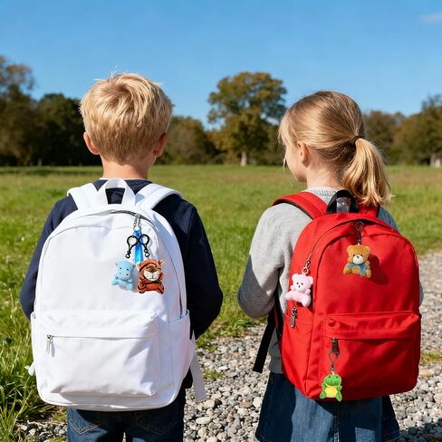 LUKBERA 28 Packs Plush Animals Keychain, Stuffed Animals Keychain Toys for Valentine's Day Easter Egg Fillers Classroom Exchange Gifts Goodie Bag in Kuwait