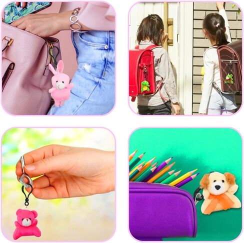LUKBERA 28 Packs Plush Animals Keychain, Stuffed Animals Keychain Toys for Valentine's Day Easter Egg Fillers Classroom Exchange Gifts Goodie Bag in Kuwait