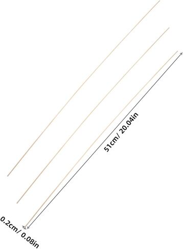 20 قطعة من العصي لصنع الطائرات الورقية، شرائط حرفية مرنة للطائرات الورقية، إطار دعم خفيف الوزن للمبتدئين، أجزاء الطائرة الورقية لتنمية المهارات in Kuwait