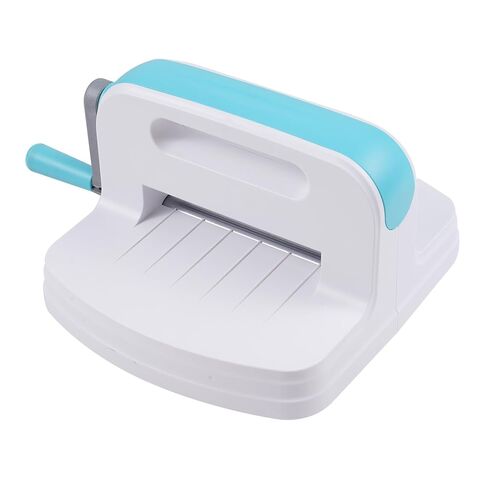 DIY Hand Crank Embossing Machine Set with 5 Backplates White Blue for Scrapbooking in Saudi Arabia