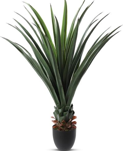 Giegxin 2pack 2.23ft Artificial Spiked Agave Plant 27" Faux Agave Plants, Uv&Weatherproof, Artificial Greenery for Front Porch Patio Indoor Outdoor Home, Office, Garden & Hotel Lobby in Saudi Arabia
