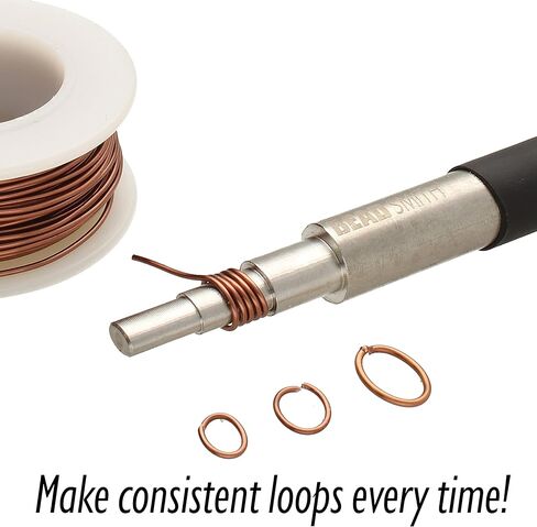 The Beadsmith Oval Mini Mandrel – Wire Elements – Creates Oval Shapes in 3 Sizes – Carbon Steel, Rubber Grip – 5" Long – Metal Jewelry Forming Tool – Make Consistent Loops Every Time in Saudi Arabia