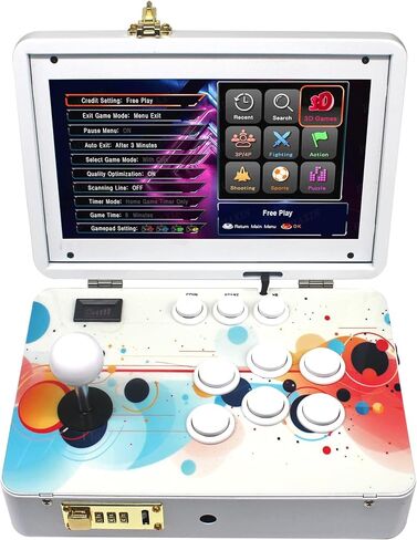 9800 in 1 Hand-held Portable Arcade Game Console 10.1-inch HD Screen Dual Players 3D Retro Electronic Metal Box, Retro Video Game Machine Search/Hide/Pause Games in Saudi Arabia