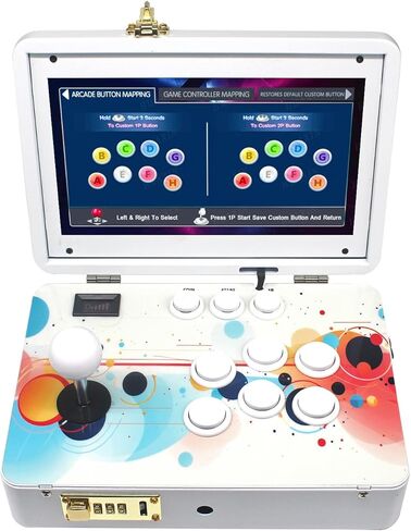 9800 in 1 Hand-held Portable Arcade Game Console 10.1-inch HD Screen Dual Players 3D Retro Electronic Metal Box, Retro Video Game Machine Search/Hide/Pause Games in Saudi Arabia