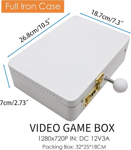 9800 in 1 Hand-held Portable Arcade Game Console 10.1-inch HD Screen Dual Players 3D Retro Electronic Metal Box, Retro Video Game Machine Search/Hide/Pause Games in Saudi Arabia