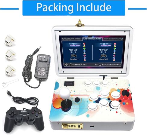 9800 in 1 Hand-held Portable Arcade Game Console 10.1-inch HD Screen Dual Players 3D Retro Electronic Metal Box, Retro Video Game Machine Search/Hide/Pause Games in Saudi Arabia