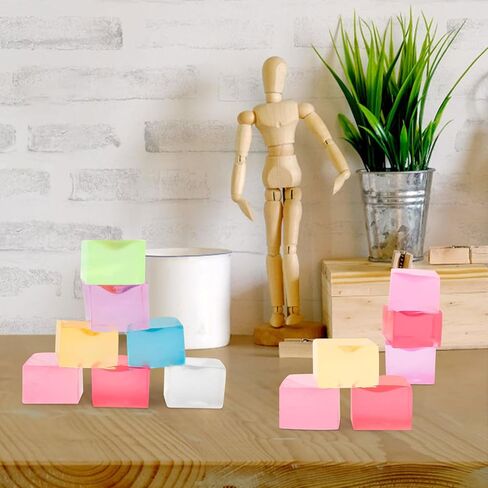 Hooqict 20Pcs Stress Cube Squishy Stress Balls Fidget Toys Square Squeeze Ice Cube Sensory Toys for Kids Adults Mini Squishies Stress Relief Party Gift Bag Fillers Birthday Goodie Bag Stuffers in Kuwait