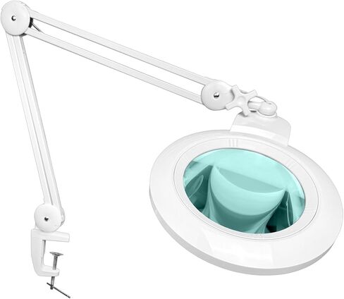 BoliOptics (عدسة زجاجية 7 بوصة) 1.75X، 3 ديوبتر، مصباح مكبر LED احترافي مع مشبك، 4 مستويات سطوع، 5600-6000K ضوء النهار الساطع، 1200 لومن، 84 SMD LED، ذراع قابل للتعديل، MG16304311 in Saudi Arabia