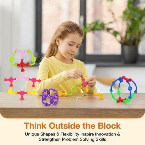 Kids Stem Sensory Building Toys - 50pcs Fine Motor Skills Toys for Toddlers, Educational Toy for Kid Activities, Travel Toy for Airplane, Car, ADHD in Saudi Arabia