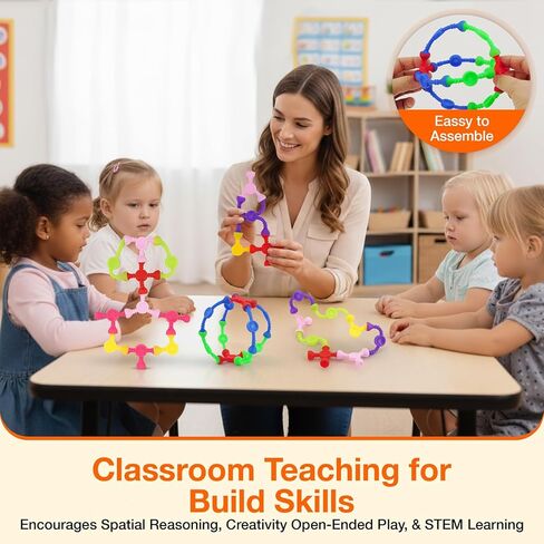 Kids Stem Sensory Building Toys - 50pcs Fine Motor Skills Toys for Toddlers, Educational Toy for Kid Activities, Travel Toy for Airplane, Car, ADHD in Saudi Arabia