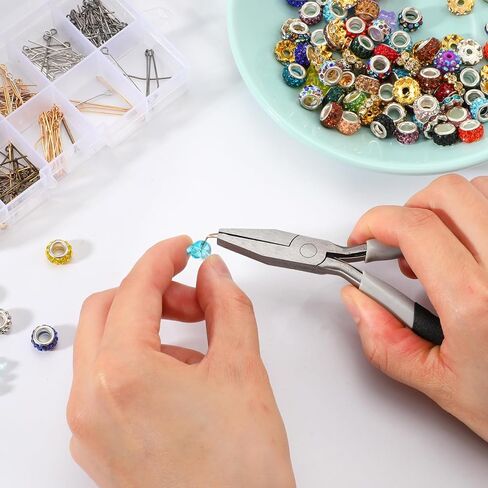 كماشة بأنف مسطح مجوهرات كماشة 5 بوصة قطع أسلاك صغيرة السلس الفك ذو طيات لثني استقامة افتتاح حلقة in Kuwait