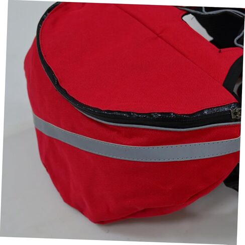 BESPORTBLE Portable Dog Backpack with Breathable Oxford Fabric Carrier with Rear Leash Hook and Side Pockets for Travel Camping Hiking High Visibility Safety Harness for Puppies Red in Saudi Arabia