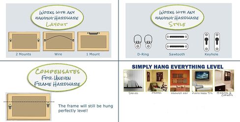 Crescent Creative Products Perfect Pro Picture Frame Wall Hanging Tool with Level, 24 inch, Black in Kuwait