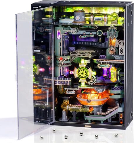 ROKR 3D Puzzle for Adults, Electric Marble Run Model Kits, Parallel World Alchemy City MR04S, Christmas Birthday Gifts in Saudi Arabia