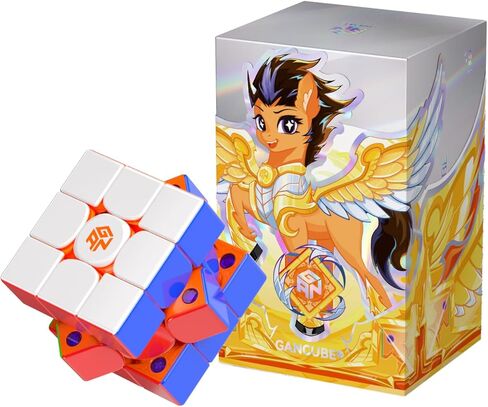 GAN V100 Leap Year of the Horse Edition، مكعب السرعة 3x3 المغناطيسي Speedcube Brain Teaser Puzzle Fidget Toy للأطفال البالغين، GAN 356 M نسخة مطورة in Kuwait