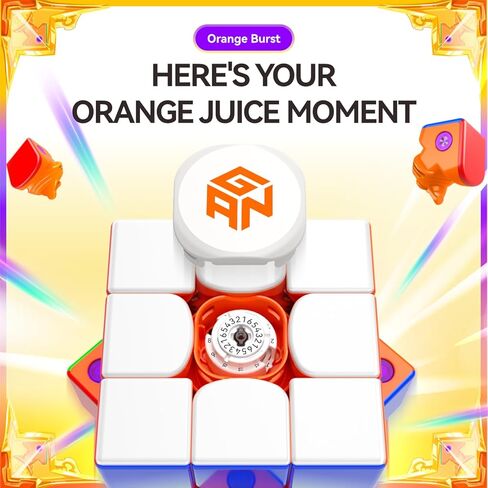 GAN V100 Leap Year of the Horse Edition، مكعب السرعة 3x3 المغناطيسي Speedcube Brain Teaser Puzzle Fidget Toy للأطفال البالغين، GAN 356 M نسخة مطورة in Kuwait