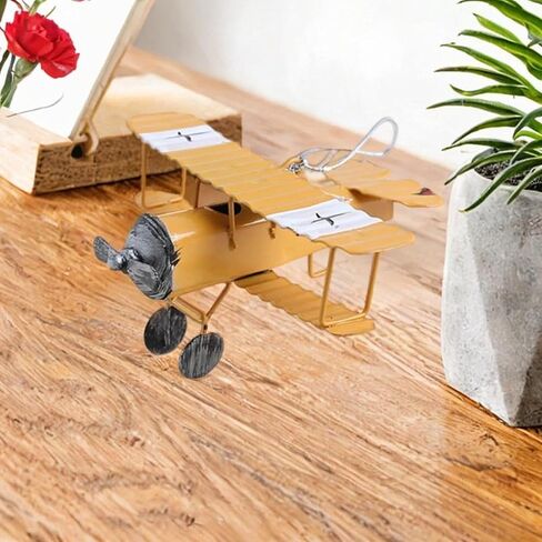 Small Biplane Plane Model Metal Airplane Decoration Collection Home Decor Airplane Model for Desktop Christmas Room in Saudi Arabia