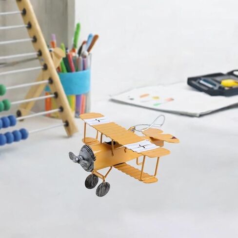 Small Biplane Plane Model Metal Airplane Decoration Collection Home Decor Airplane Model for Desktop Christmas Room in Saudi Arabia