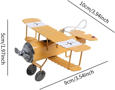 Small Biplane Plane Model Metal Airplane Decoration Collection Home Decor Airplane Model for Desktop Christmas Room in Saudi Arabia