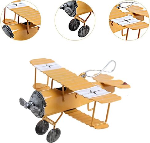 Small Biplane Plane Model Metal Airplane Decoration Collection Home Decor Airplane Model for Desktop Christmas Room in Saudi Arabia