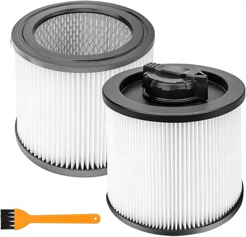 2 Pack DXVC6914 Premium HEPA Cartridge Vaccum Filter Compatible with DEWALT 6-16 Gallon Wet/Dry Vacuum, with 3 Pack DXVA19-4101 High Efficiency Replacement Filter Bags for DEWALT in Saudi Arabia