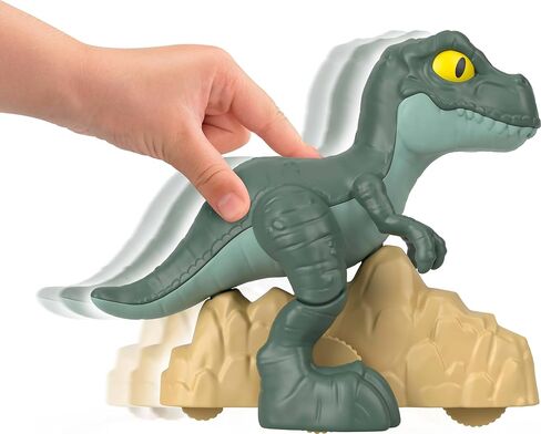 Fisher-Price Imaginext Jurassic World Dinosaur, Tyrannosaurus Rex Push-Toy with Rolling Wheels & Wiggling Motion, 5.5-inch Tall T. rex in Saudi Arabia