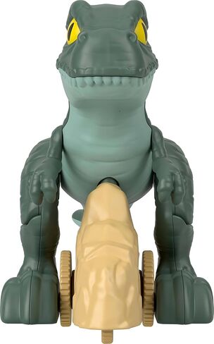 Fisher-Price Imaginext Jurassic World Dinosaur, Tyrannosaurus Rex Push-Toy with Rolling Wheels & Wiggling Motion, 5.5-inch Tall T. rex in Saudi Arabia
